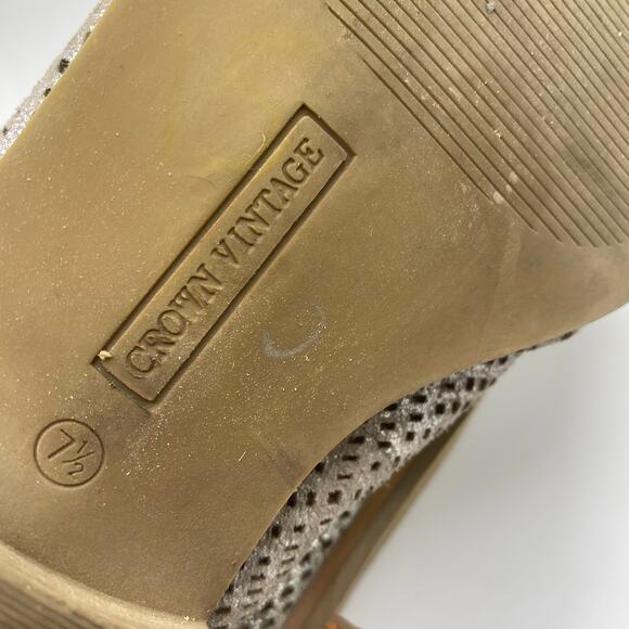 Crown Vintage Veneta Metallic Loafers‎ Size 7.5 - Picture 8 of 8